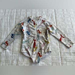 Hanna Andersson Print Rash Guard 1 Piece Swimsuit 🧜🏼‍♀️Mermaids🧜🏼‍♀️ Size 3